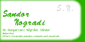sandor nogradi business card